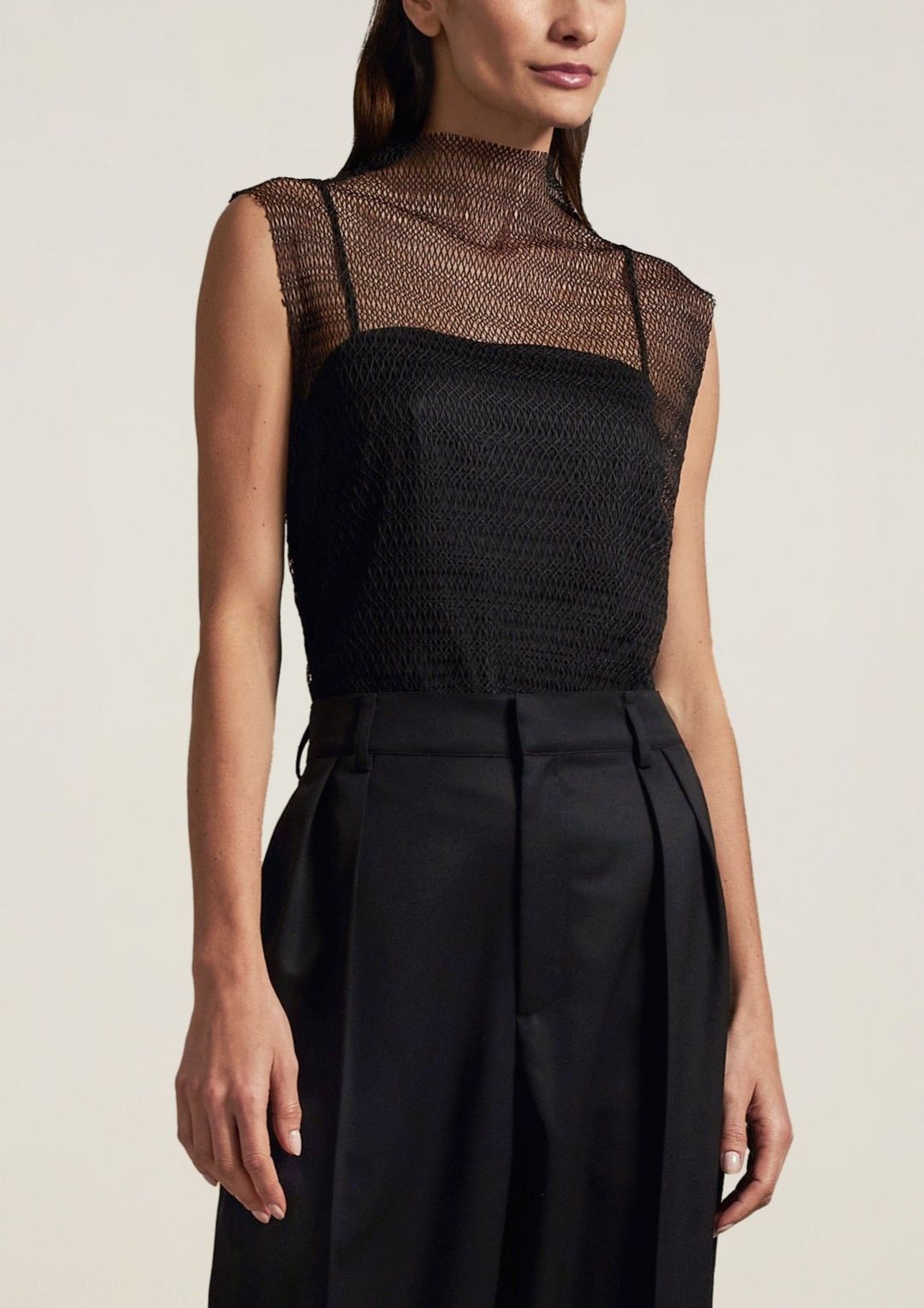 Oraya Sleeveless Shell in Black