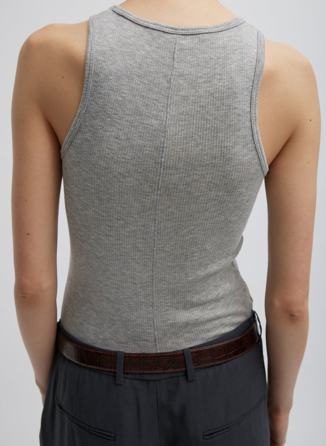 Circular Fine Rib T-Shirt Tank #3