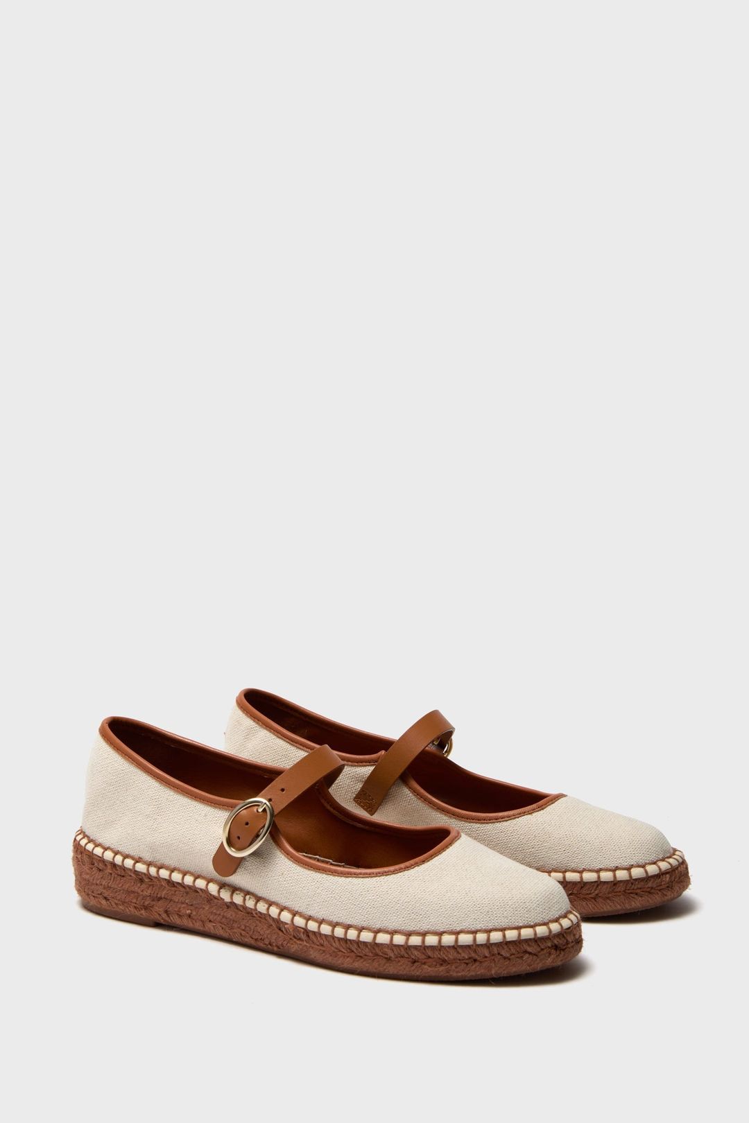 Ivory Canvas Jamie Espadrille Flats #4
