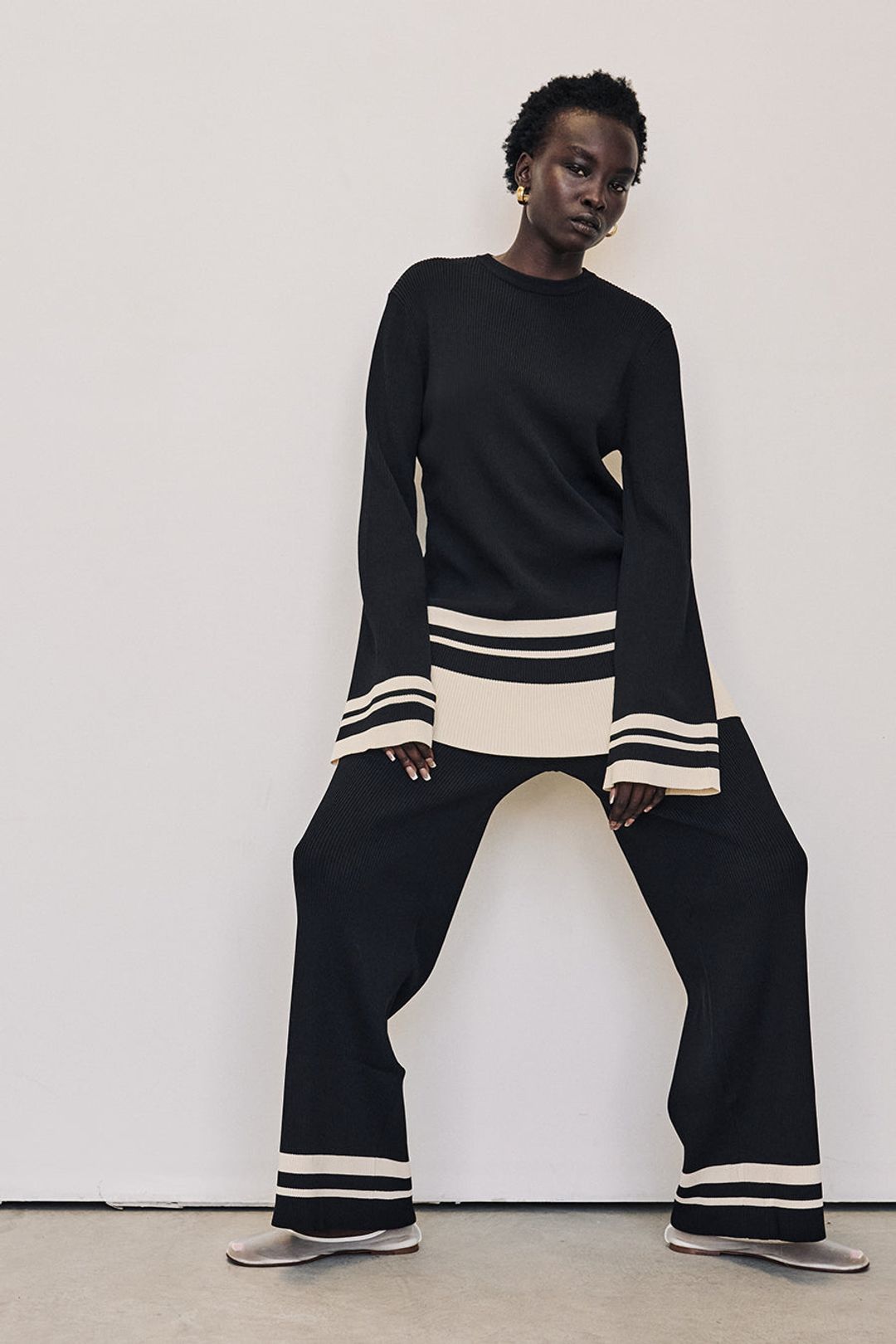 MADISON BLACK CONTRAST PANT #6