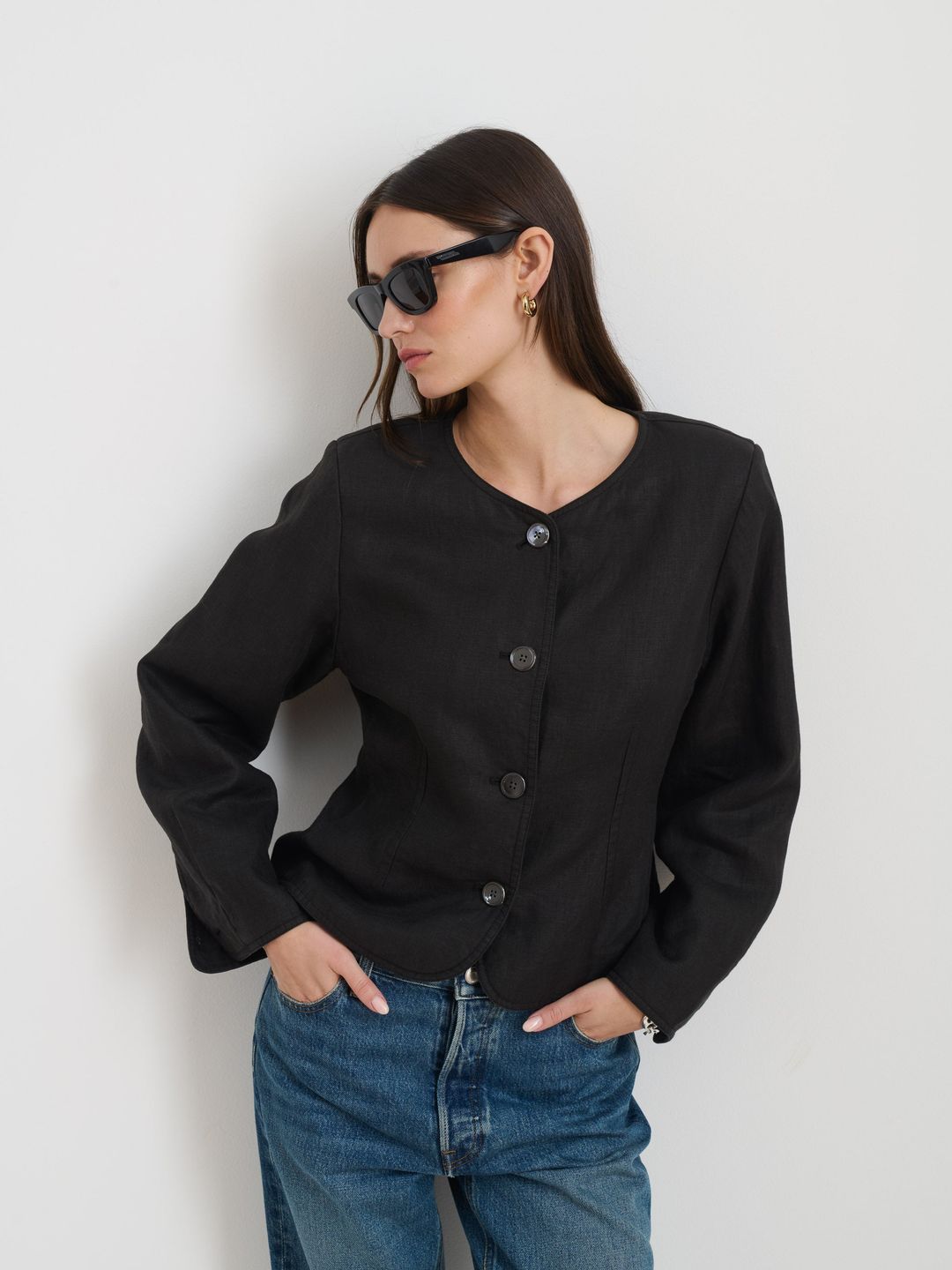 Luna Jacket In Linen #6