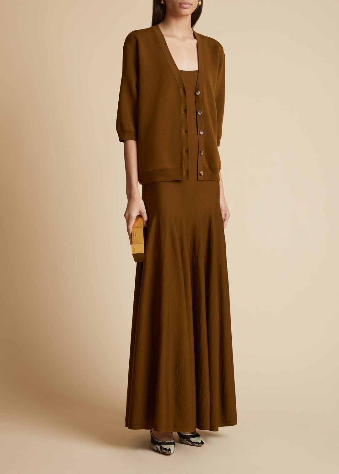 Tedi Cardigan in Dark Olive #8