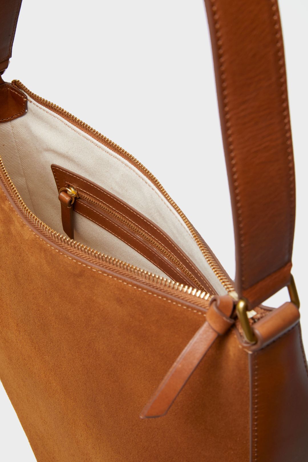 Cacao Split Suede Bowen Hobo Bag #5