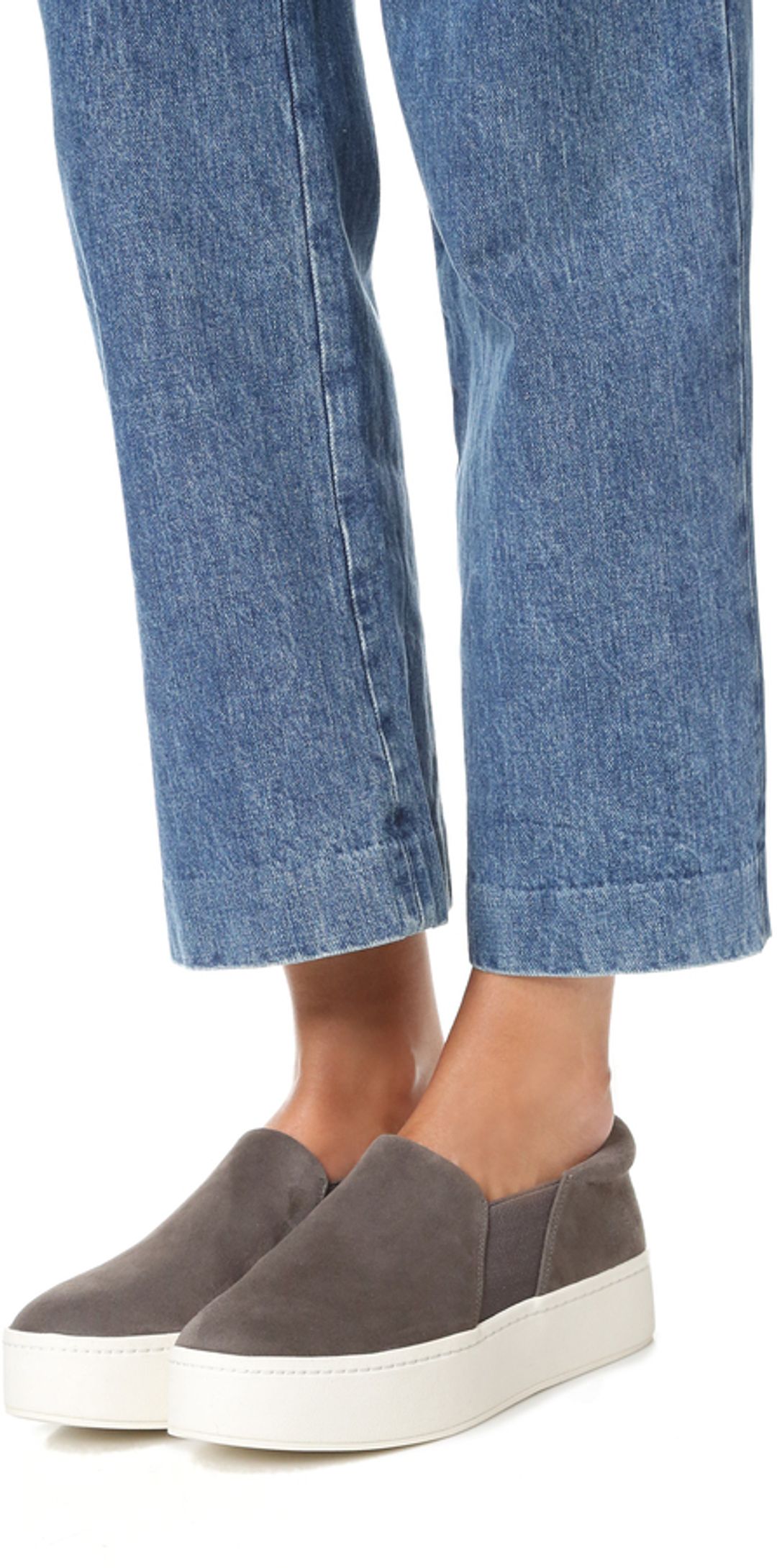 Warren Platform Sneaker in Dark Grey Suede #2