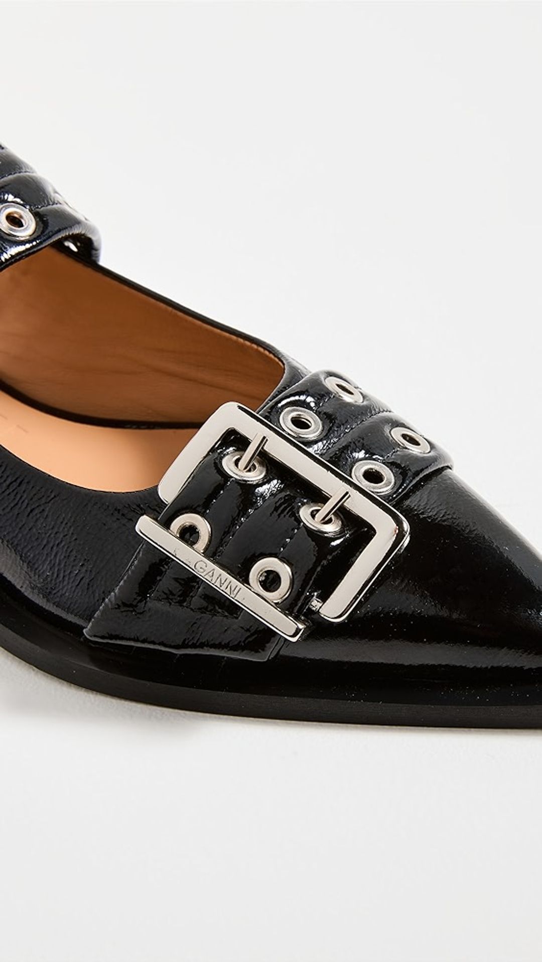 Wide Welt Buckle Ballerina Flats #5