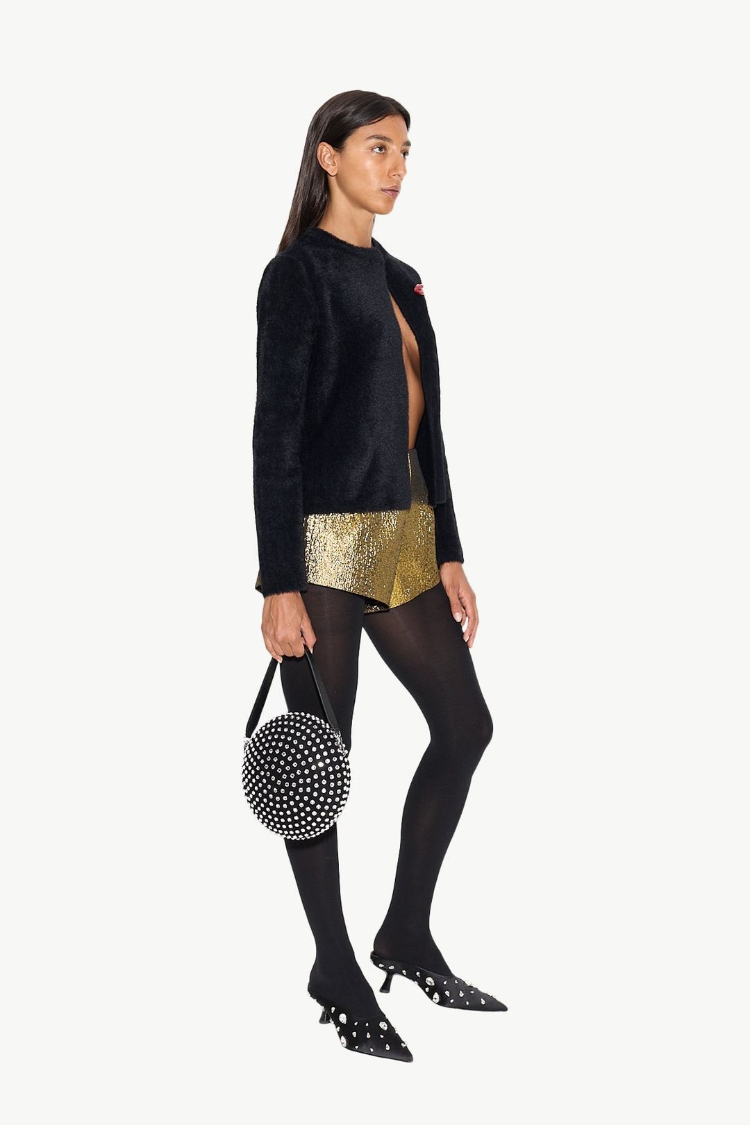 Fleur Metallic Shorts In Star Gold #3