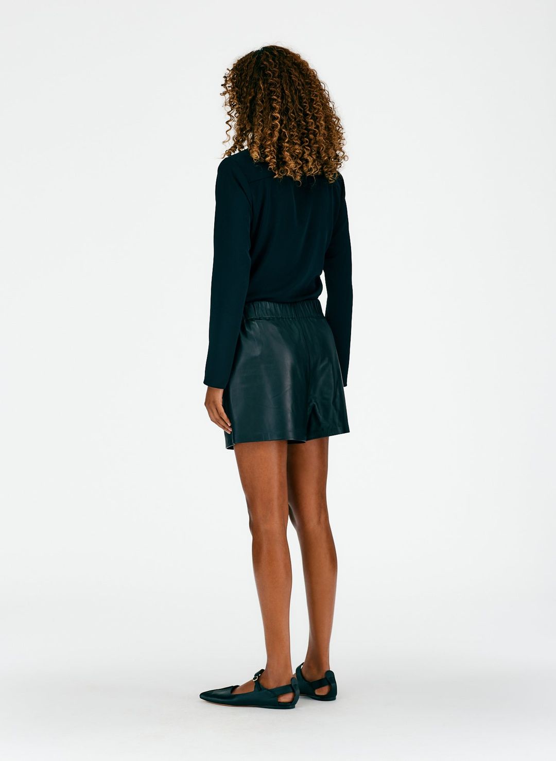 Leather Pull On Shorts #4