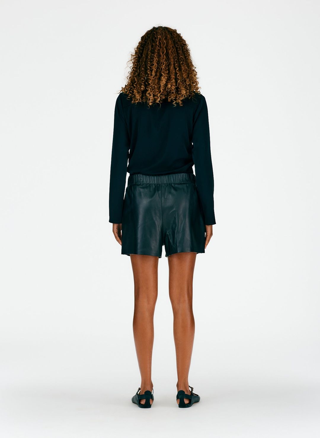 Leather Pull On Shorts #5
