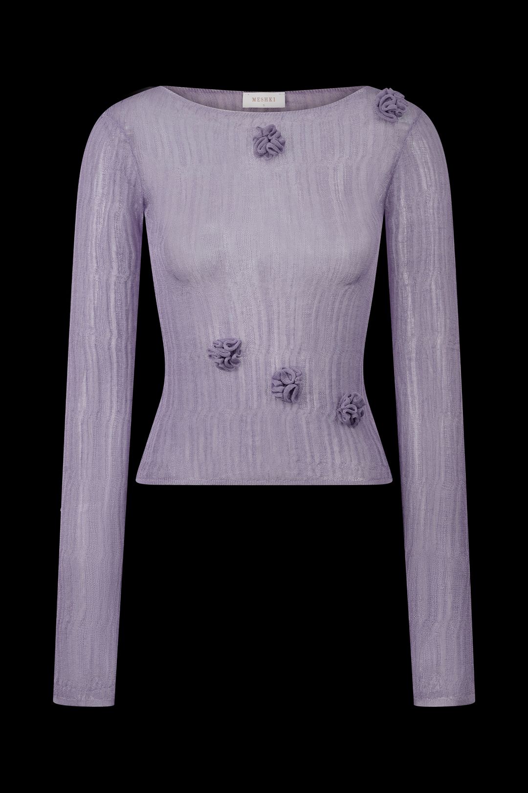Orianna Orchid Long Sleeve Knit Top - Orchid #7
