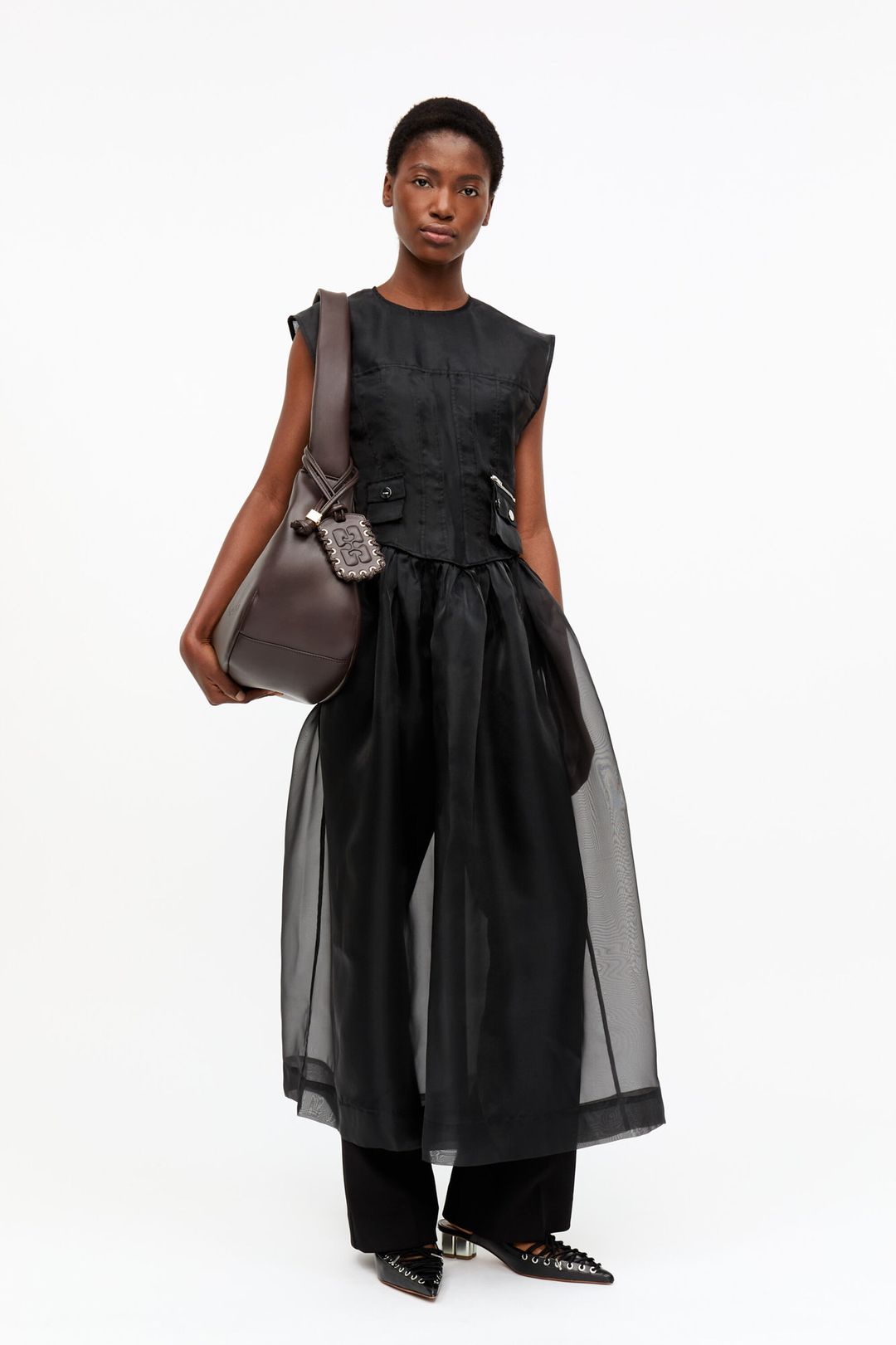 Brown Medium Hobo Bag