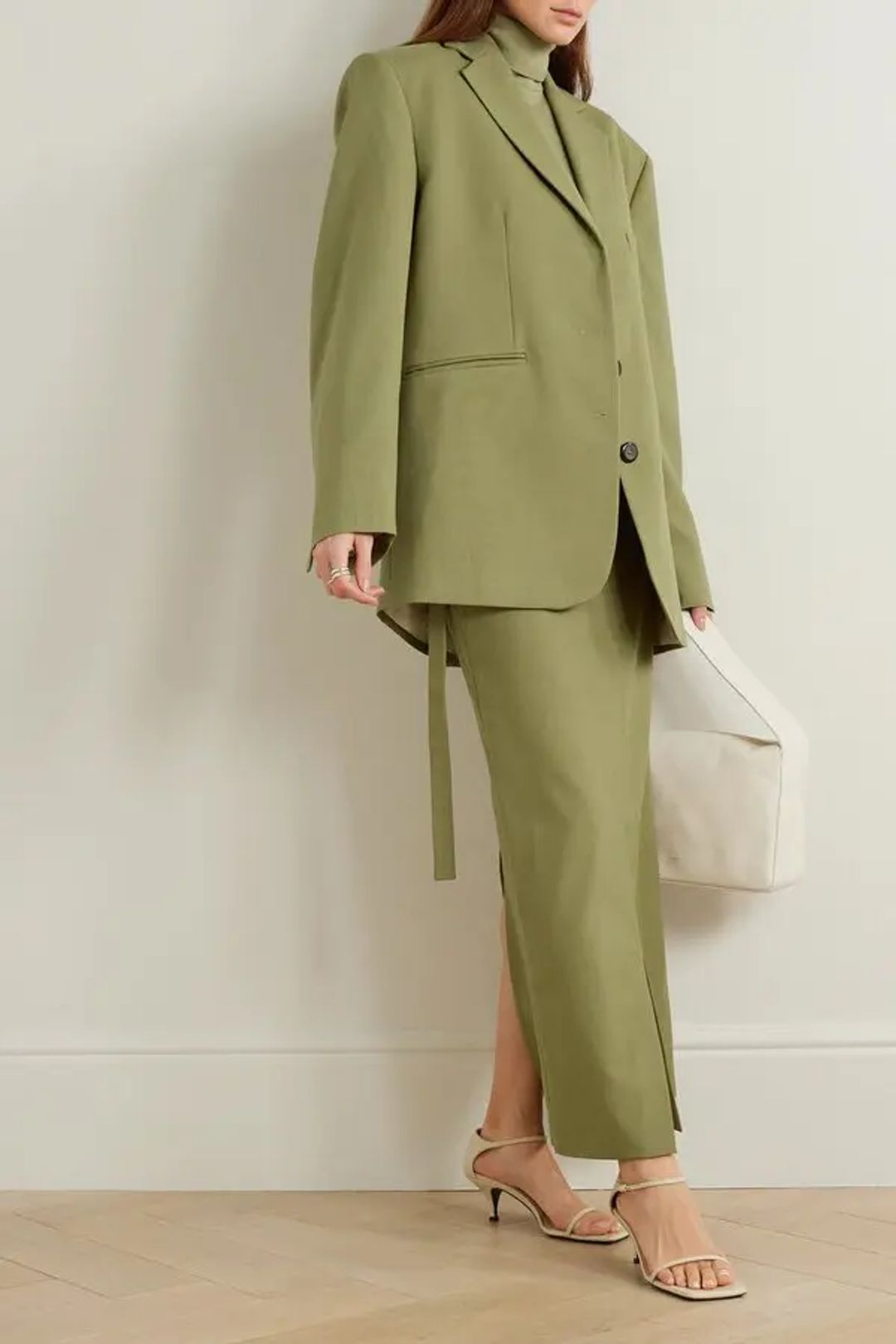 Oversized Grain De Poudre Wool Blazer #2