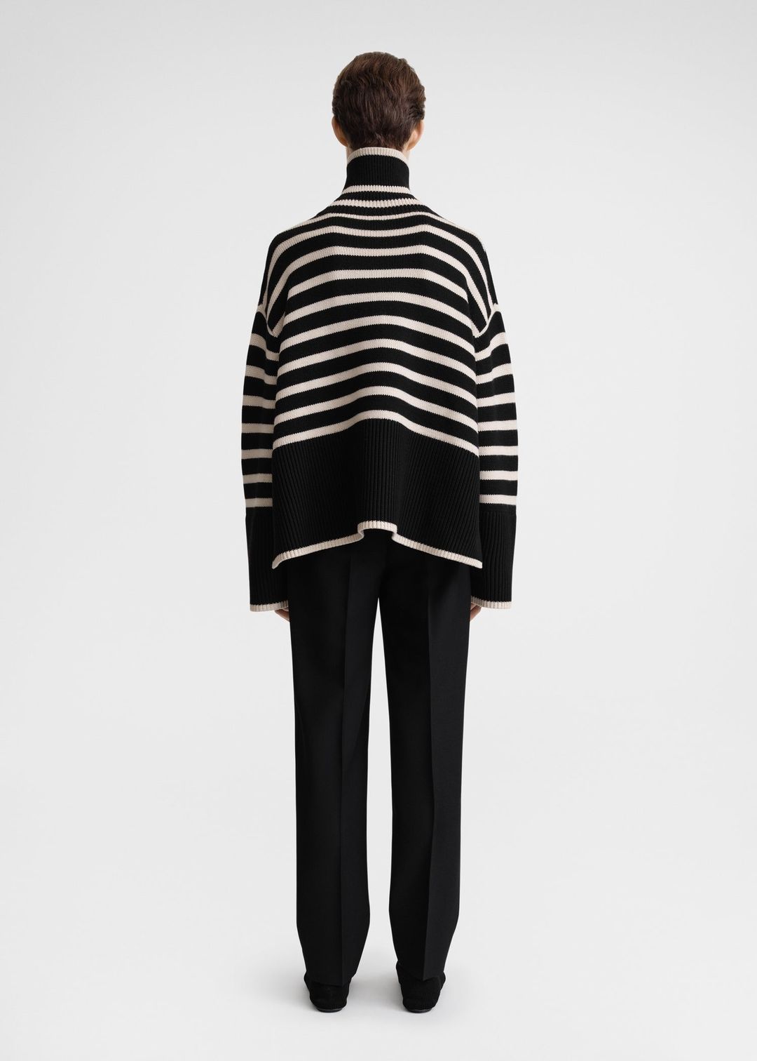 Signature stripe turtleneck black #3