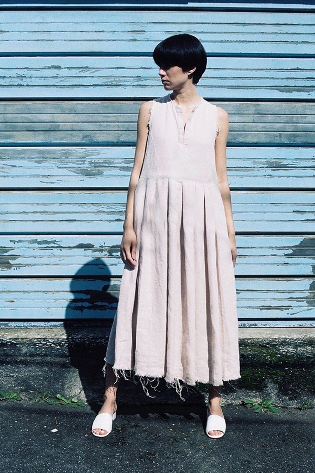 Sereno Dress - oyster on Garmentory