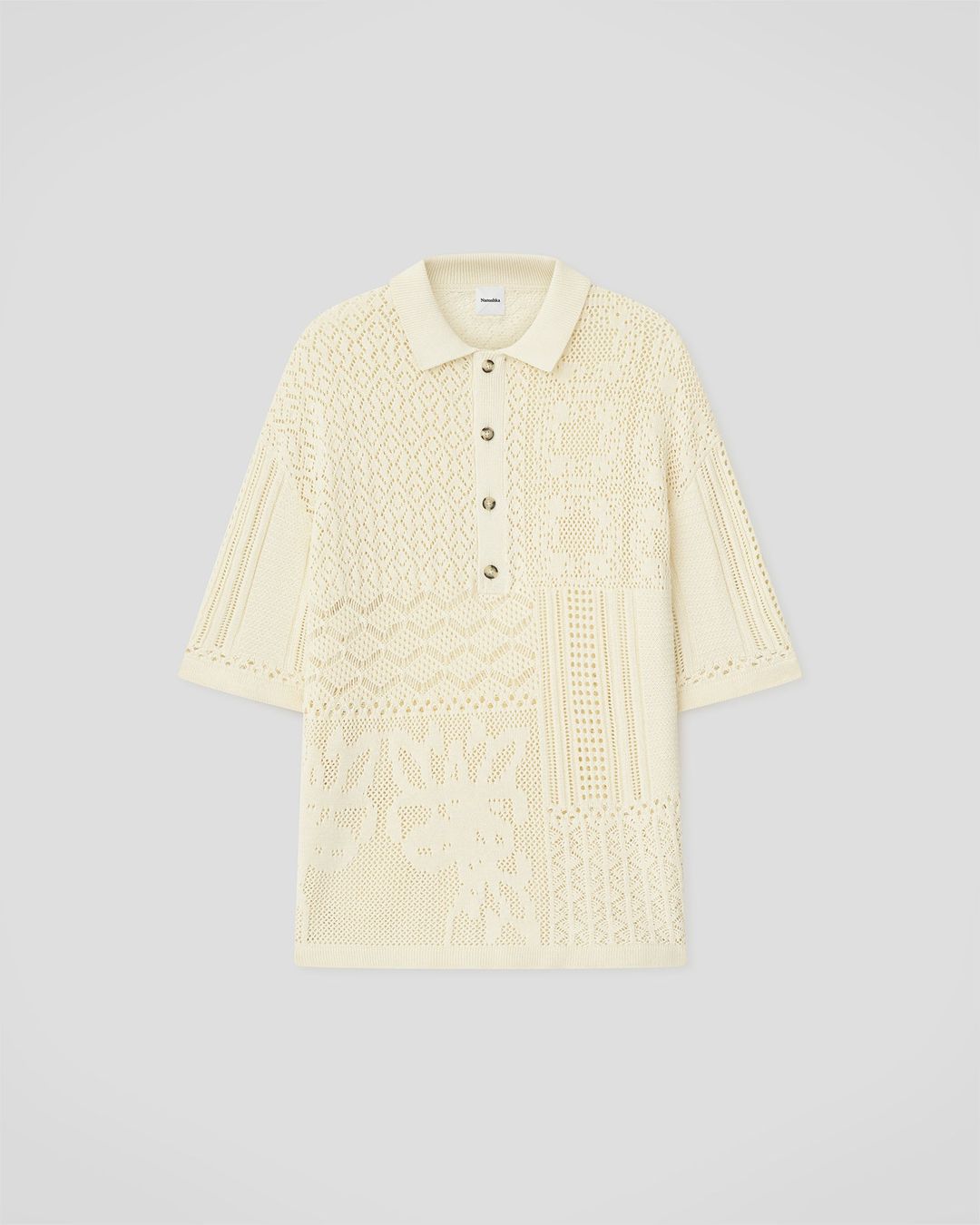 Jiske - Paper Crochet Lace Shirt - Creme