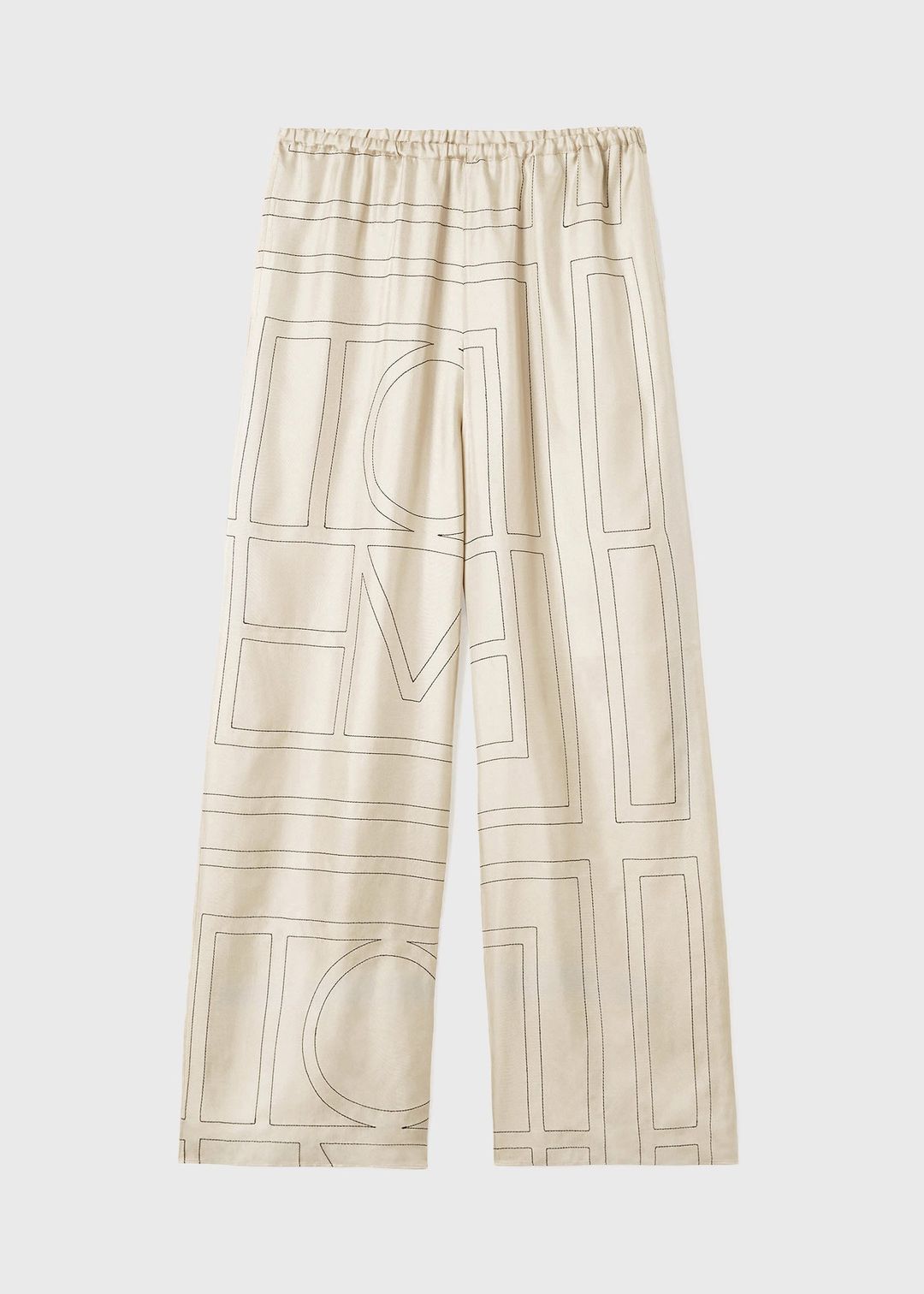 Monogram silk pj bottoms ivory #6