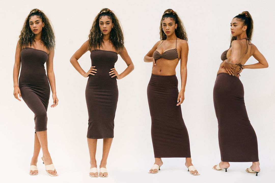 The Tube Convertible Midi Dress - Chocolate