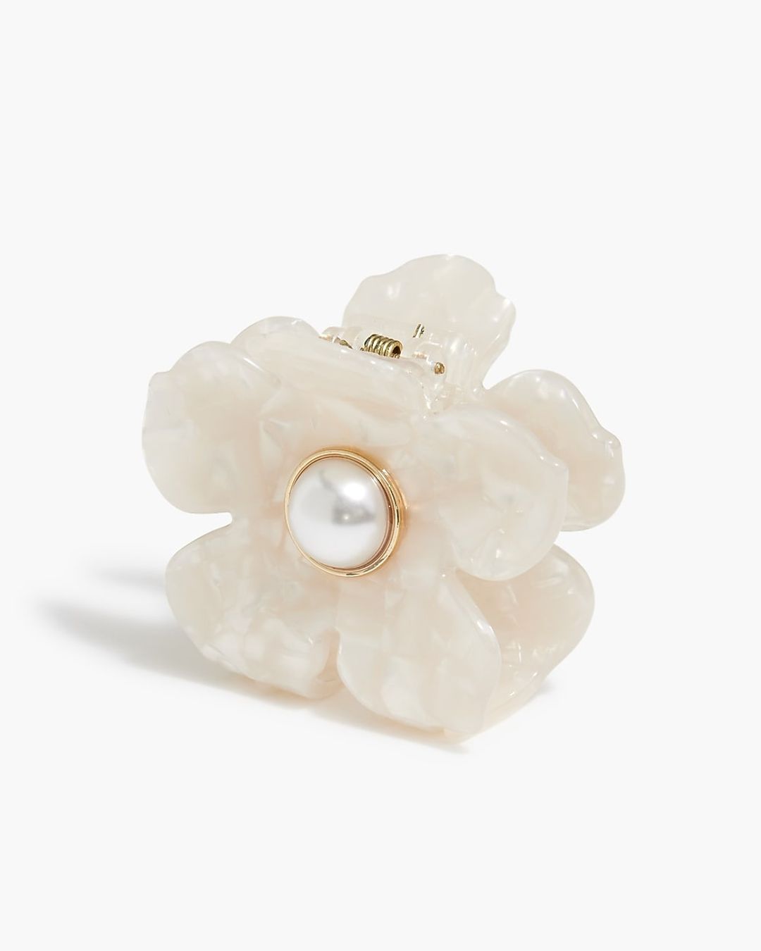 shell tort flower claw clip