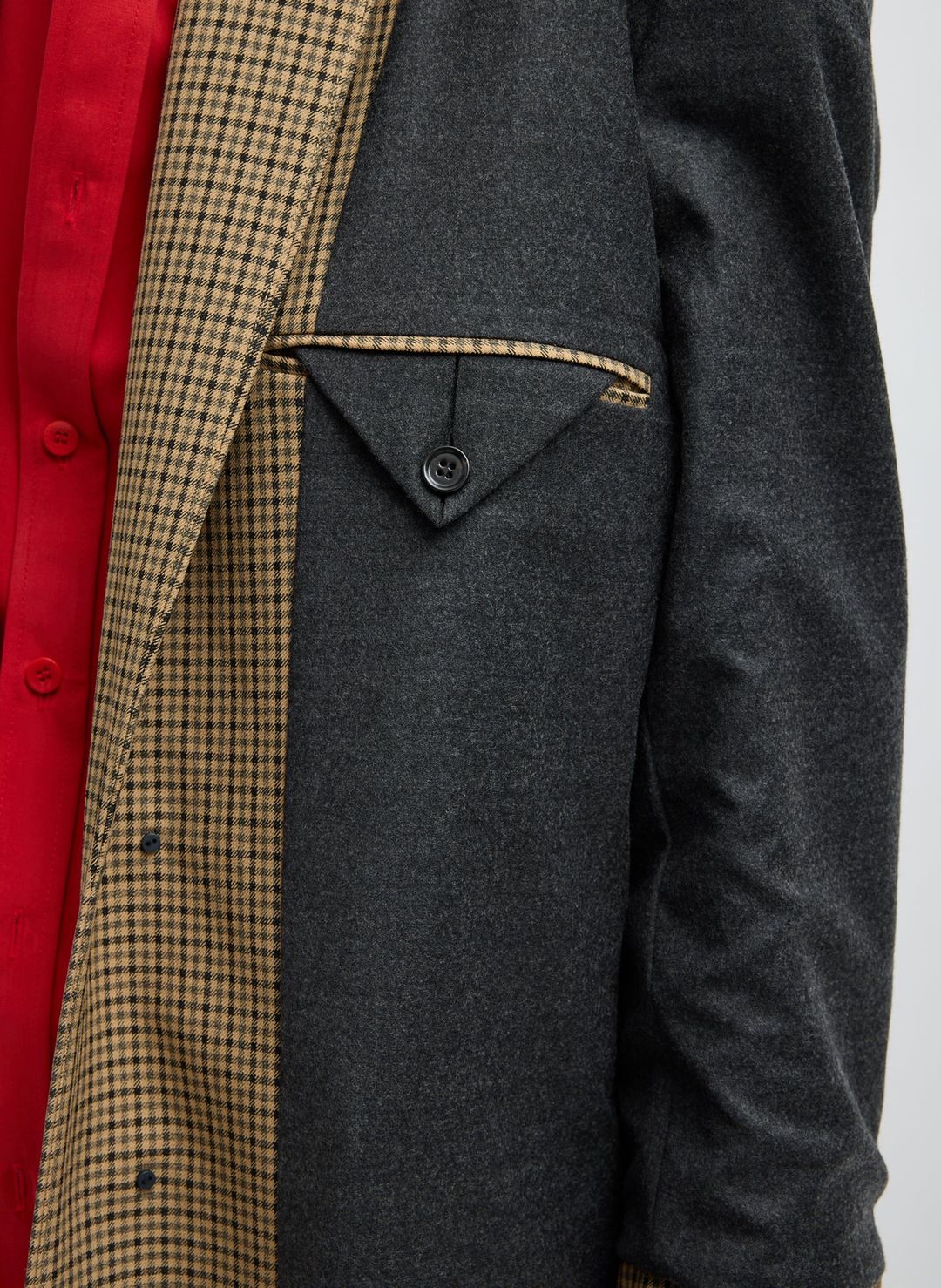 Menswear Tech Twill Tailored Men's Midi Coat #8