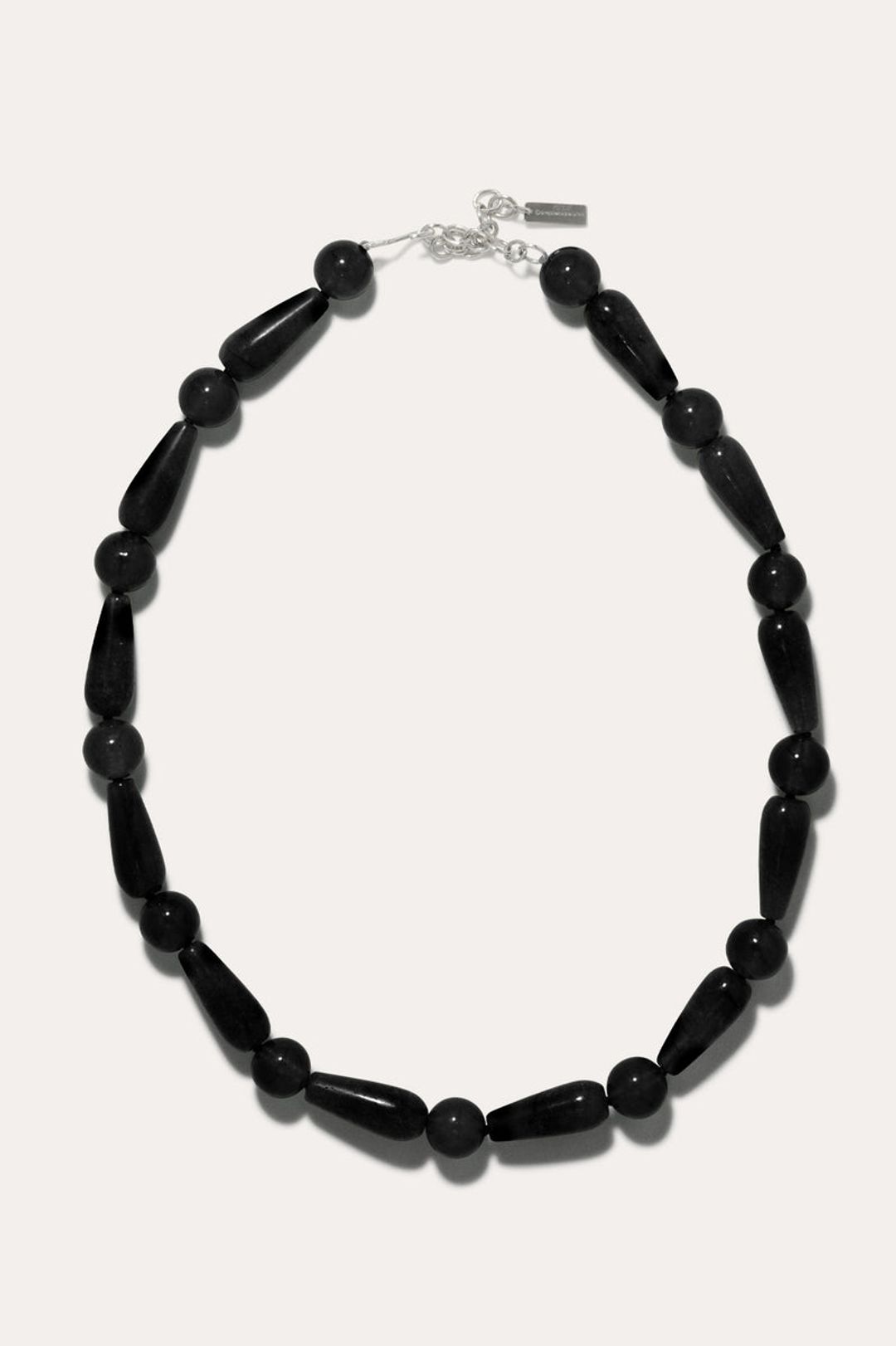The Depths of Time - Black Onyx and Recycled Silver Necklace #2