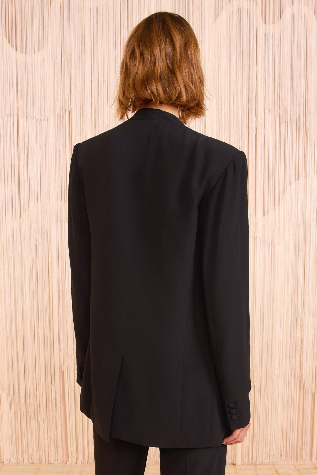 Elea Draped Front Blazer- Noir #4