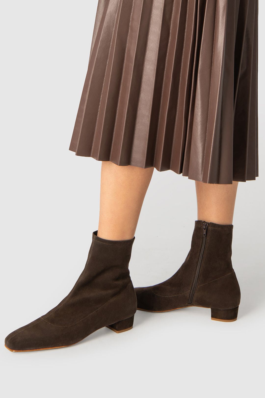 Este Ristretto Suede Leather Ankle Boot #6