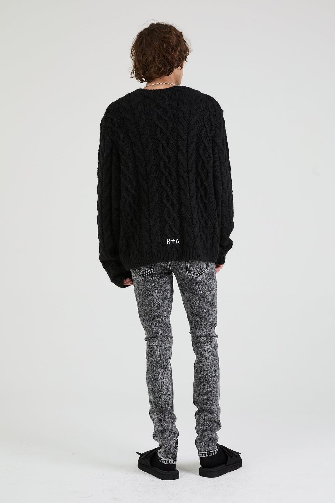 ETHAN SWEATER | BLACK CABLE KNIT #5
