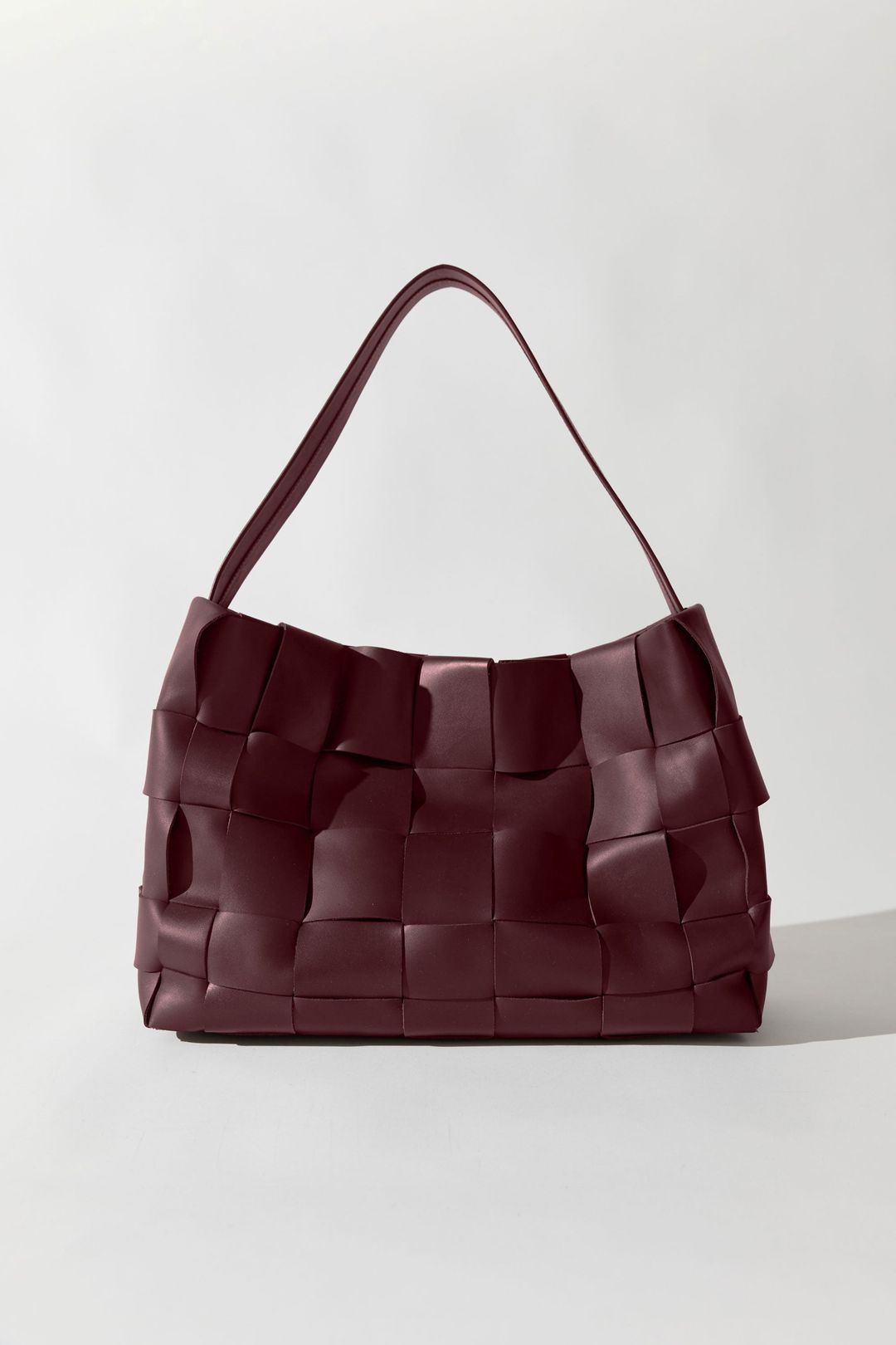 PRE-ORDER: Woven Large Tote - Plum #6