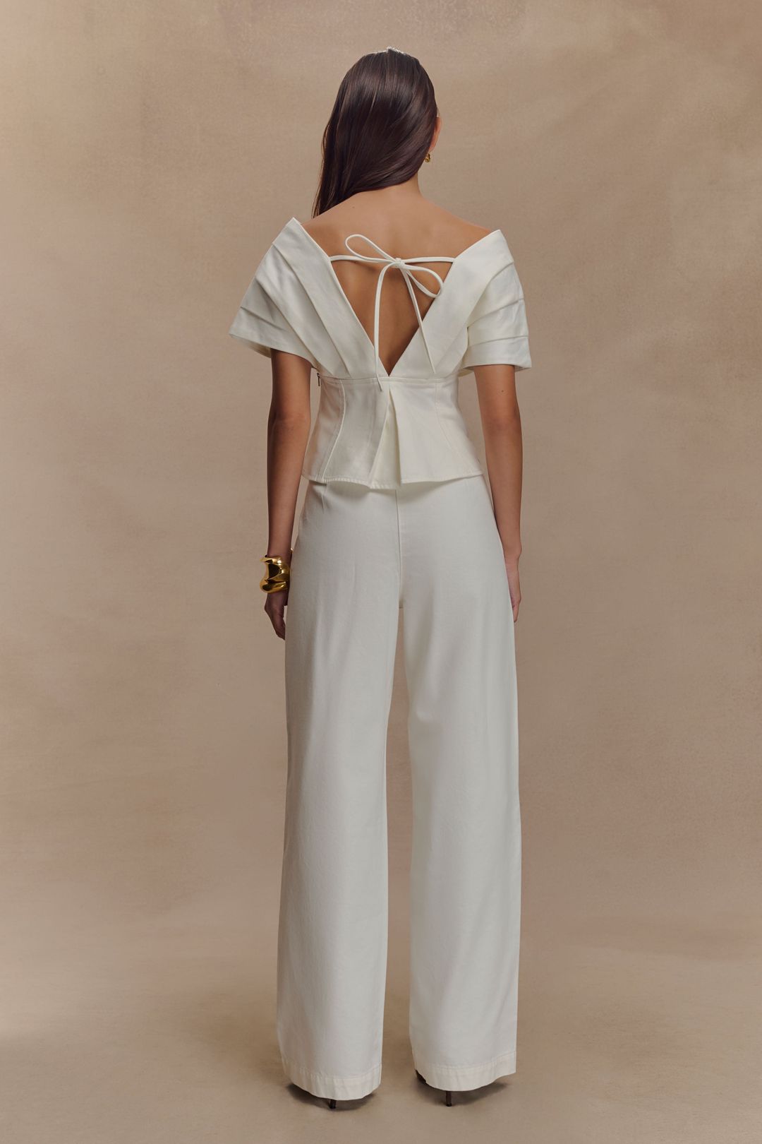 Rayne Wide Leg Denim Jeans - White #3