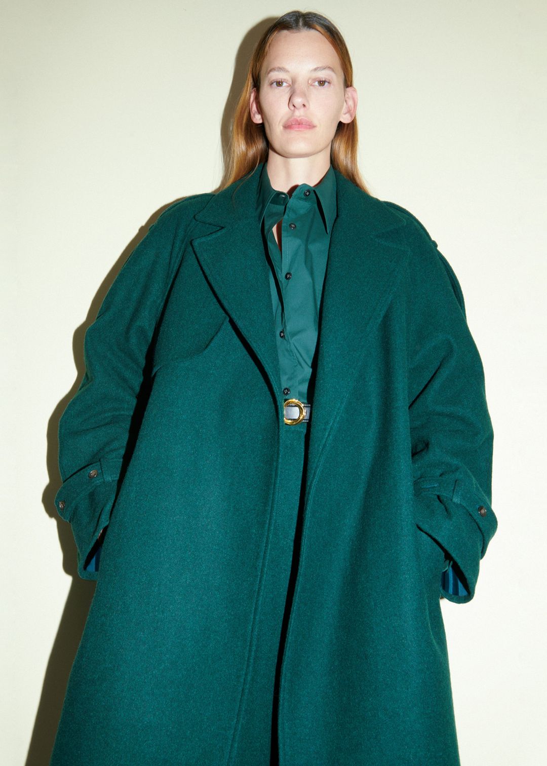 Suzanne Wool Trench Coat - Bottle Green #9