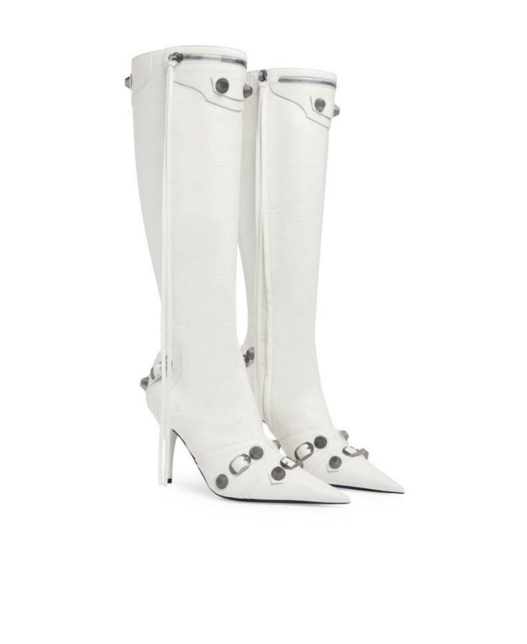 Balenciaga Women's Cagole Knee High Heel Boots #13