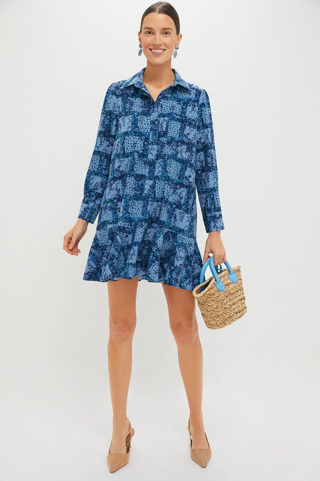 Trellis Vine Crepe Callahan Shirt Dress