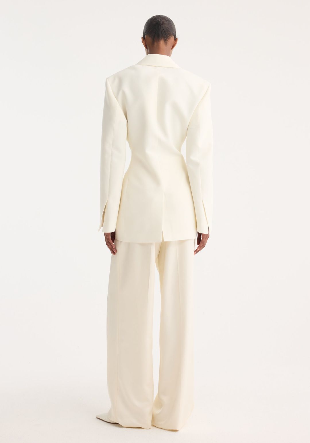 Hourglass tuxedo blazer | off white #6