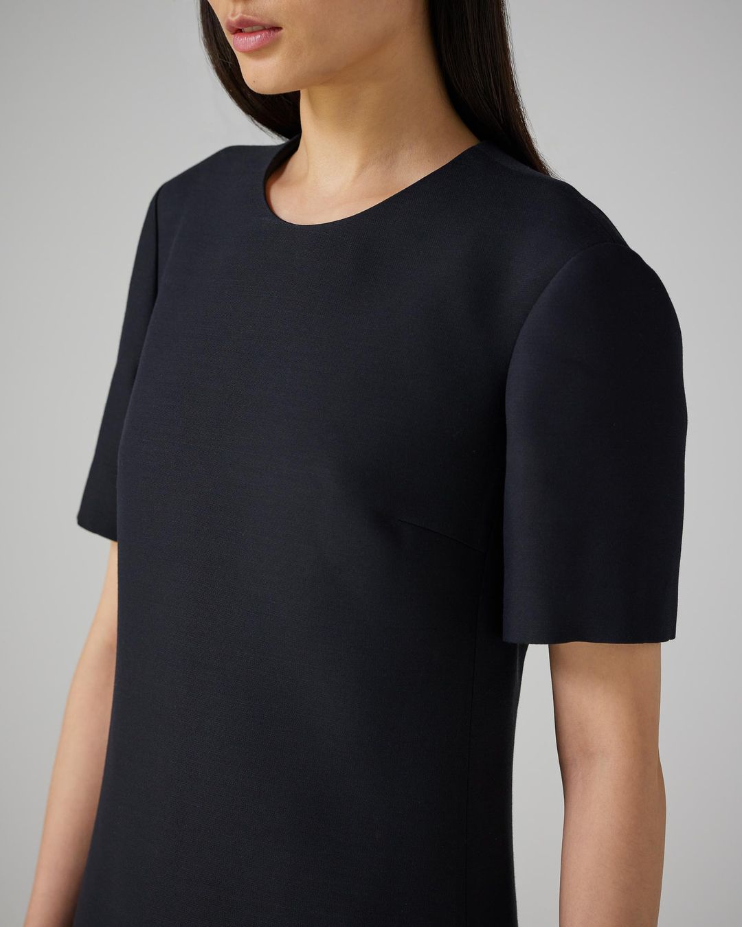 Tabitha Dress in Wool Viscose- Black #3