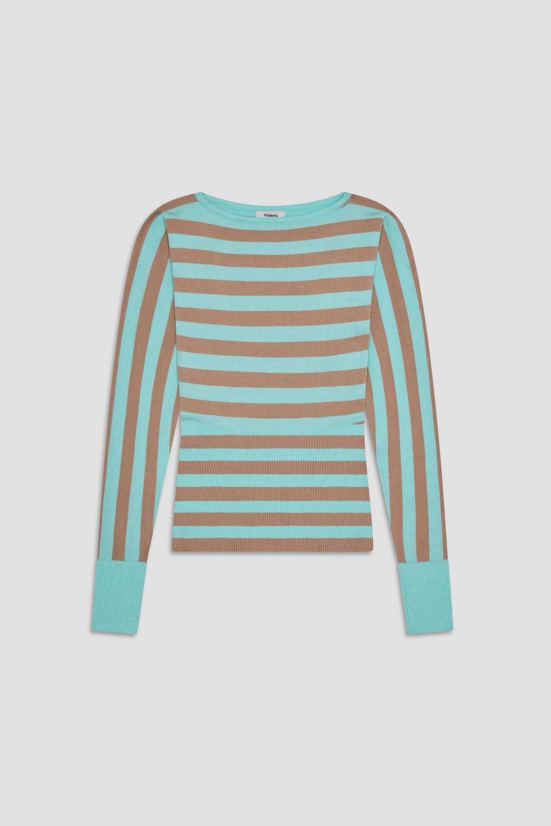 ODESSA TOP - TURQUOISE STRIPE