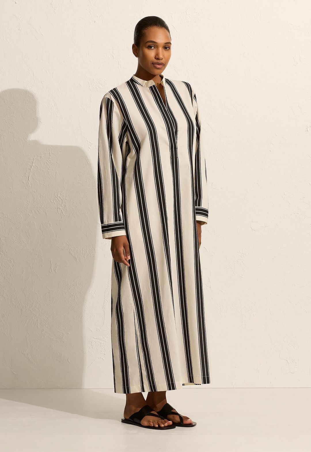 Relaxed Stripe Djellaba - Nero Stripe #3
