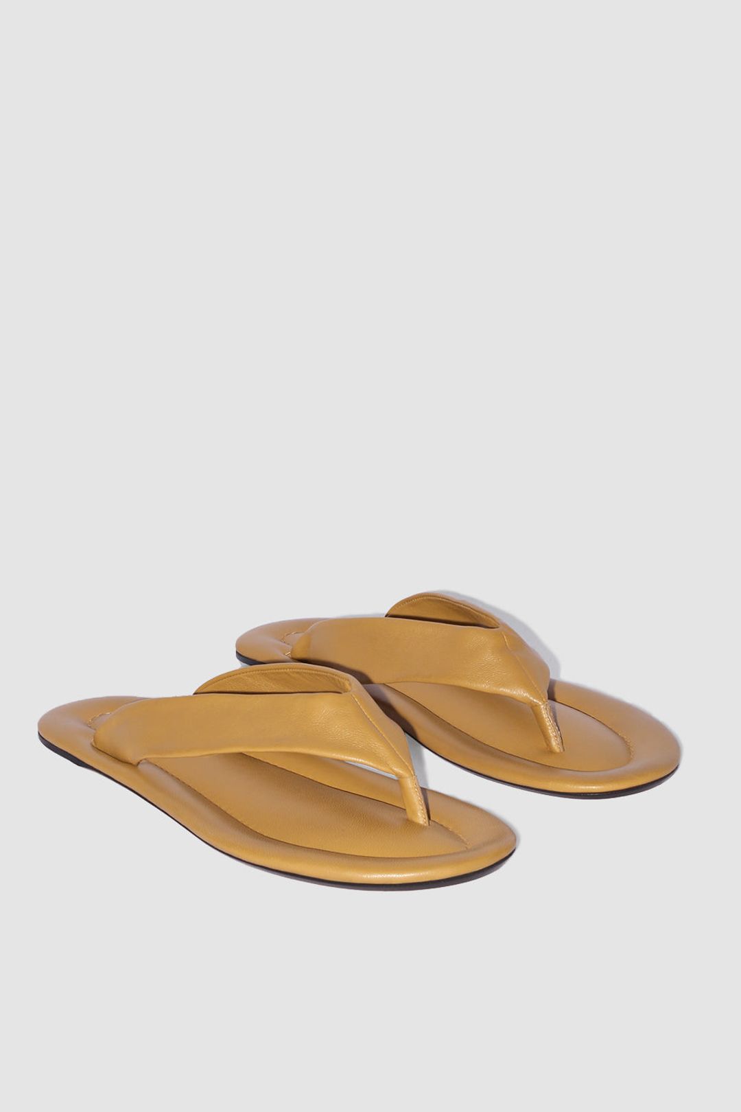 Dasha Cumin Lamb Nappa Leather Flip-Flop Sandal