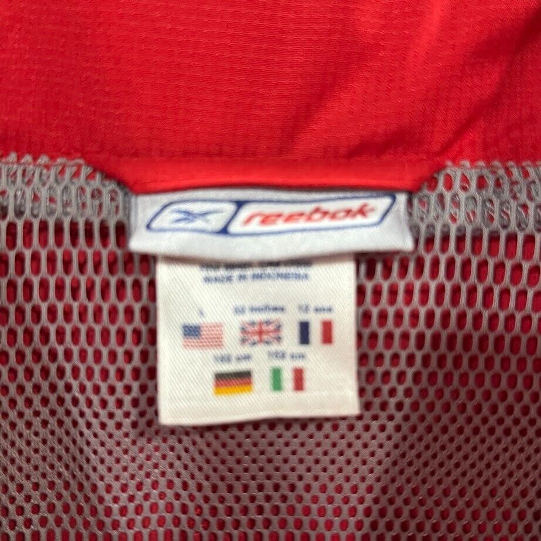 Classic Reebok Red and Black Windbreaker Jacket #7