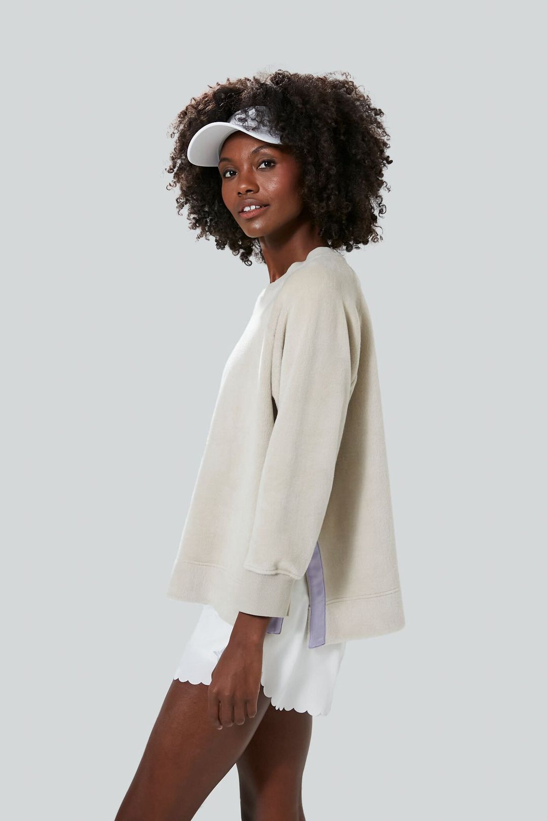 Gray Velour Maggie Pullover #3