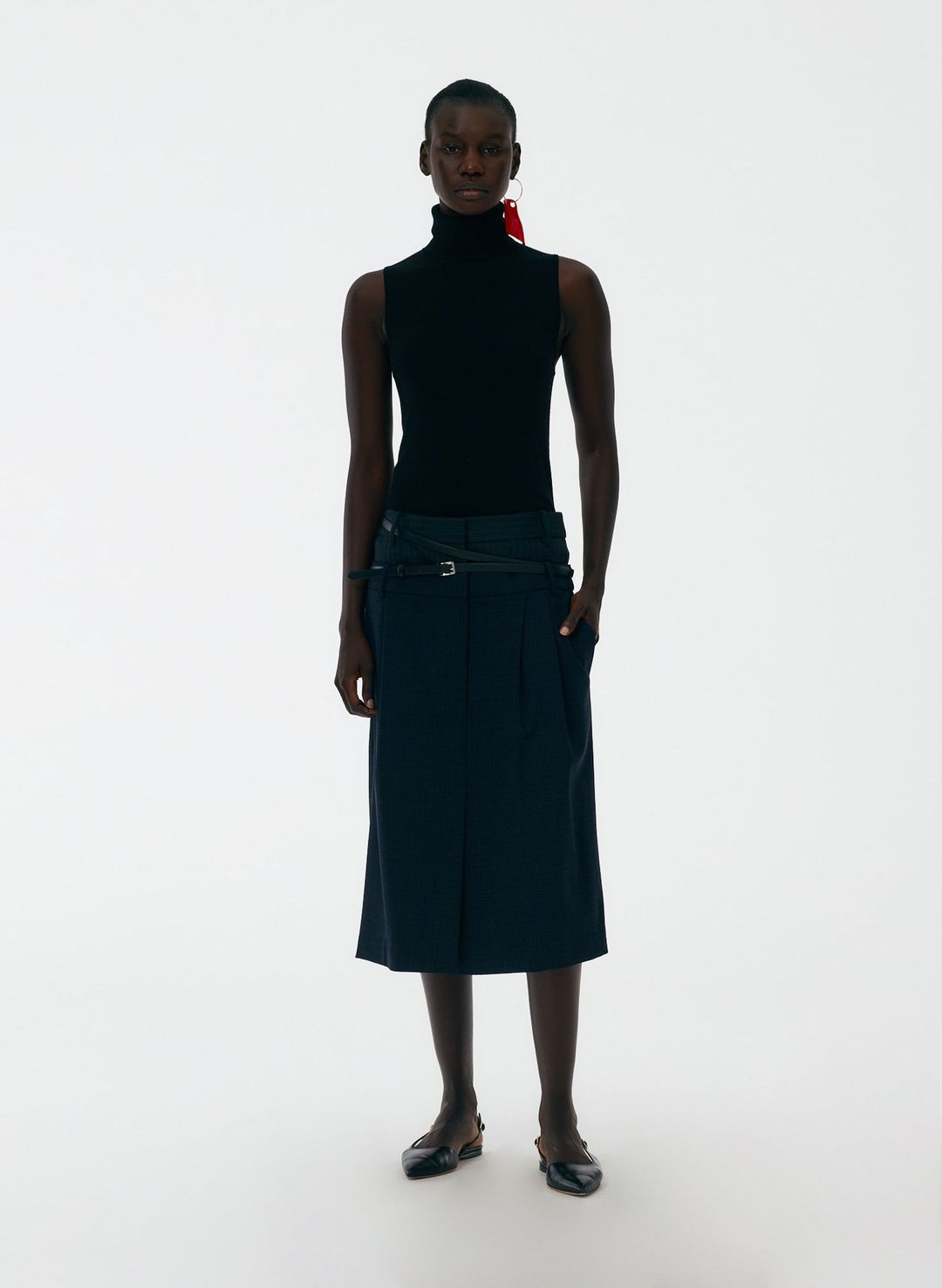 Feather Weight Ribbed Turtleneck Sweater Tank #7
