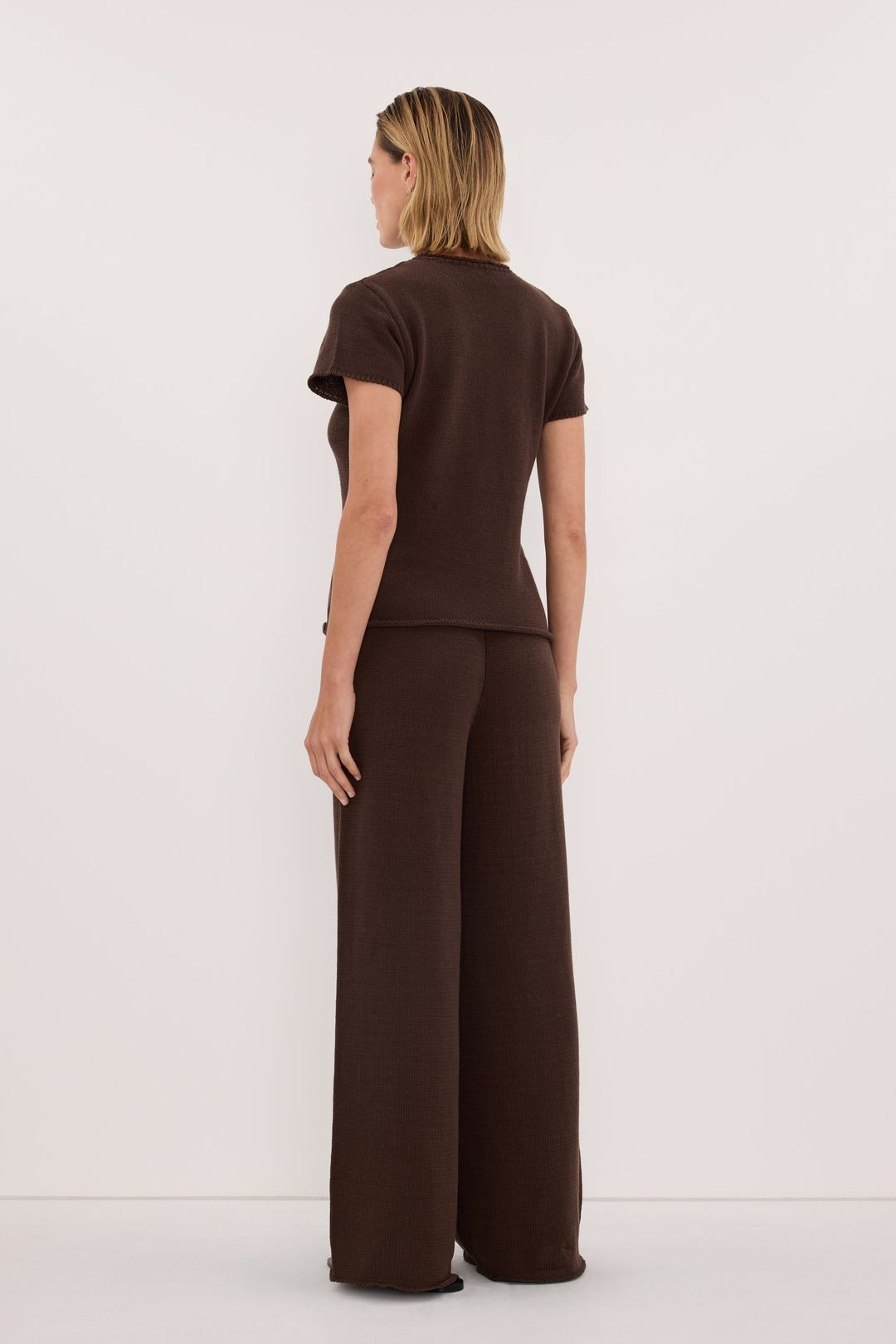 ORIA BURNT CHOC COTTON BABY TEE #7
