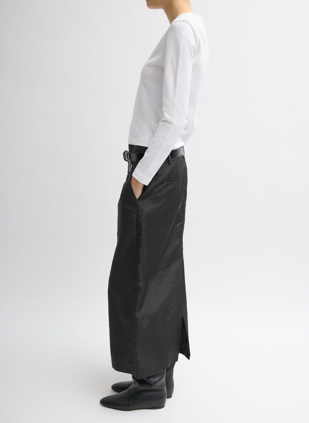 Crispy Nylon Maxi Skirt #3