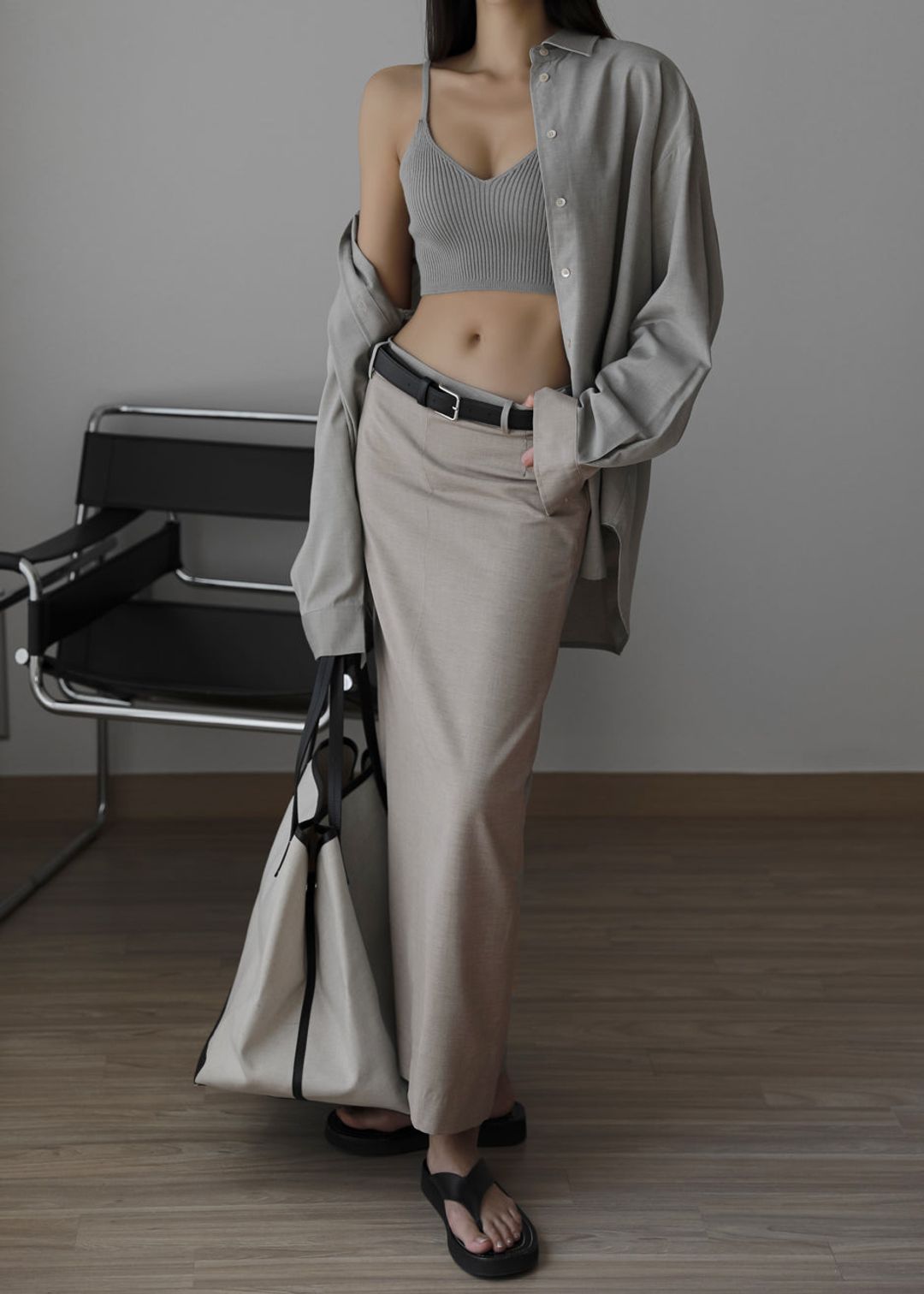 Eli Pencil Skirt - Taupe Melange #8