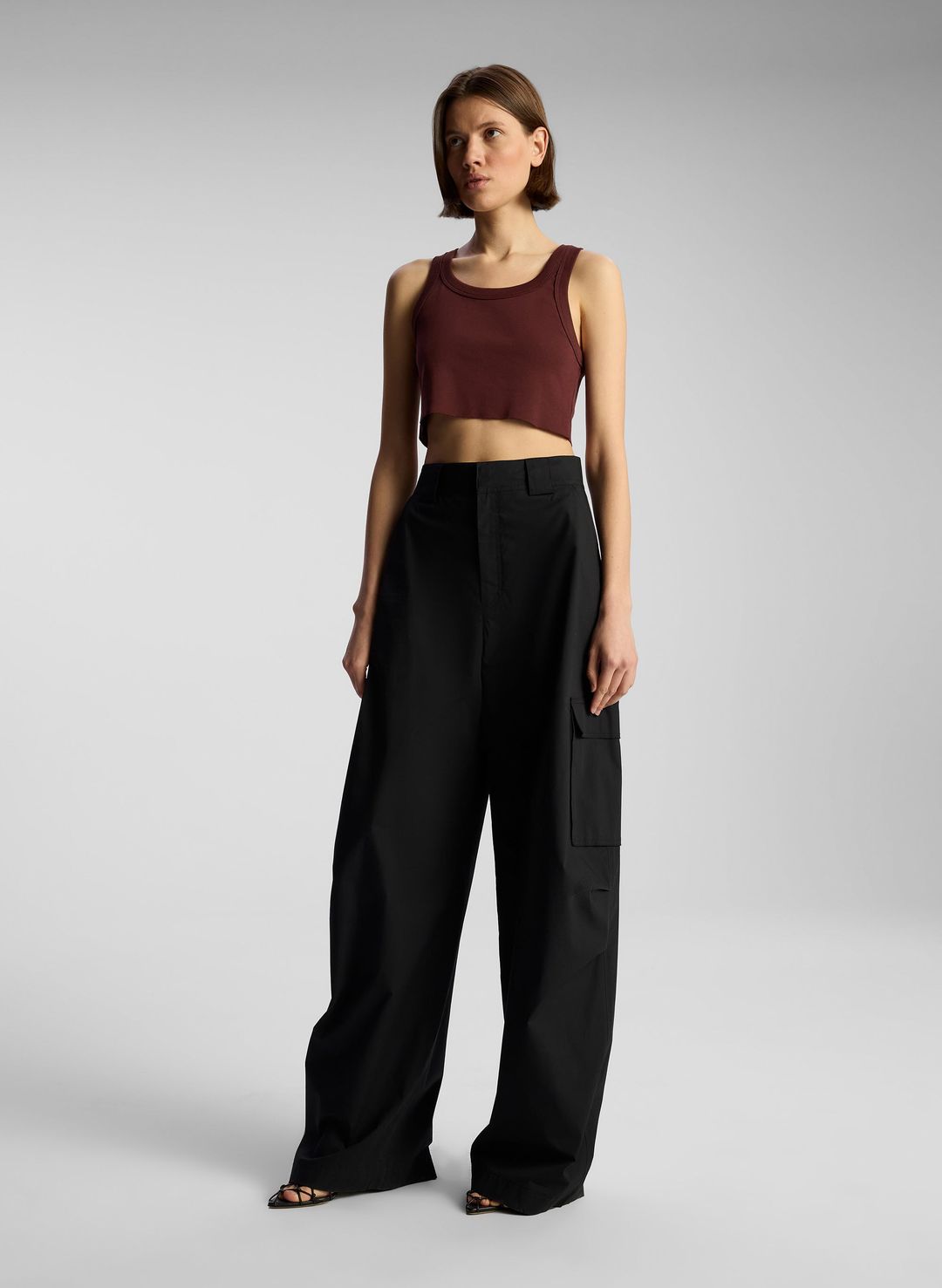 Halsey Cropped Cotton Rib Tank #3