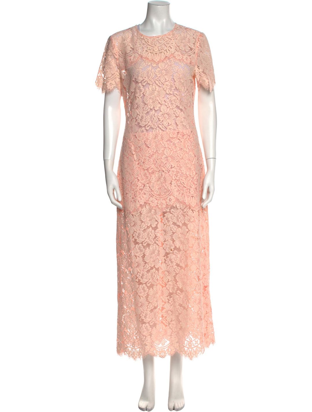 Lace Pattern Long Dress