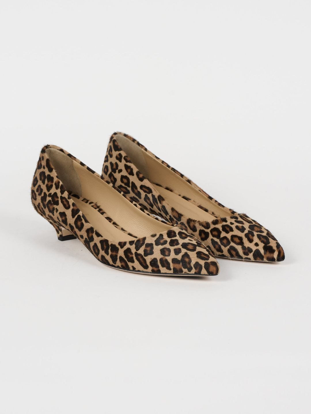 The Kitty Point Heel in Ponyhair Leopard