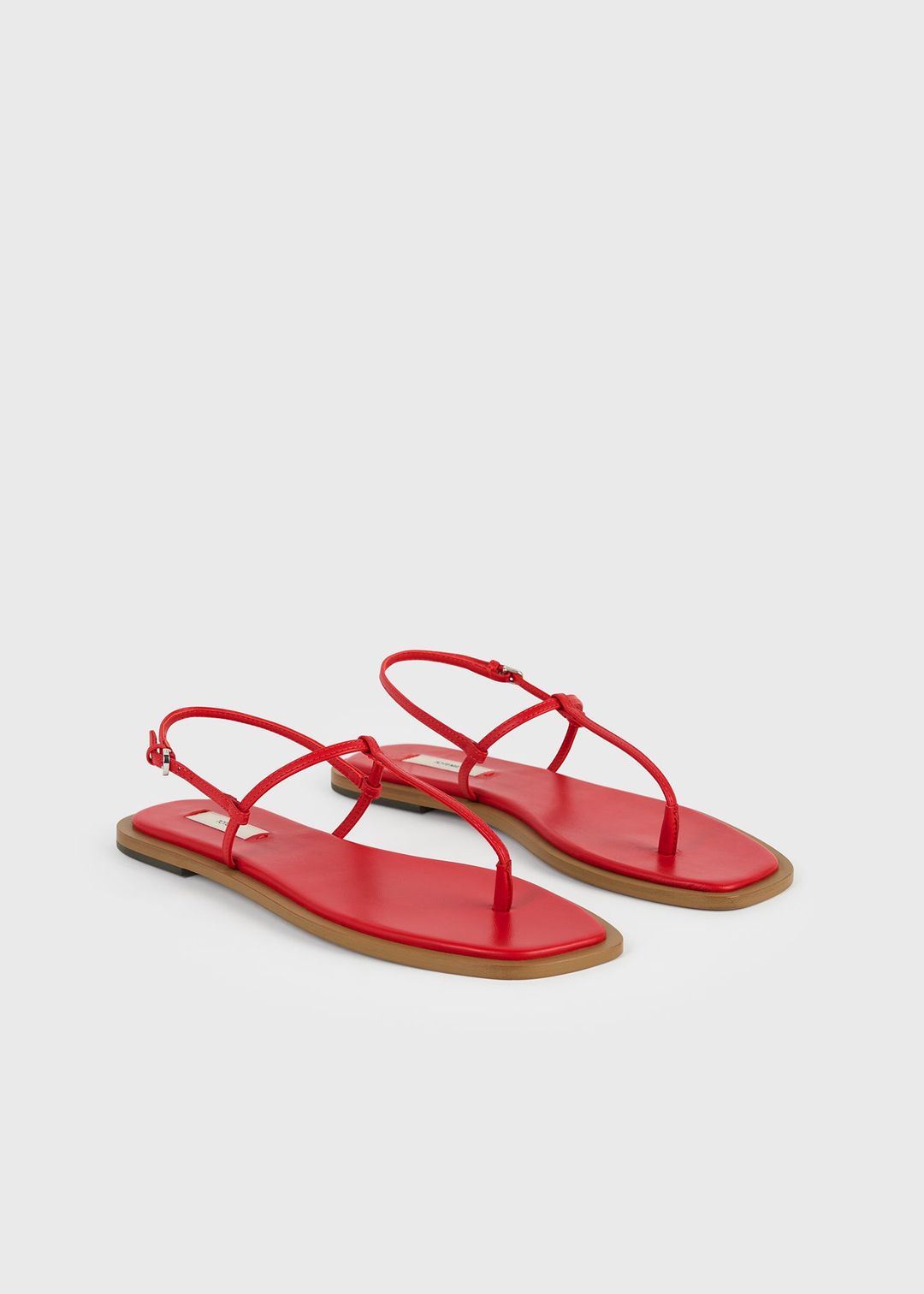 T-strap nappa sandals red/desert #4