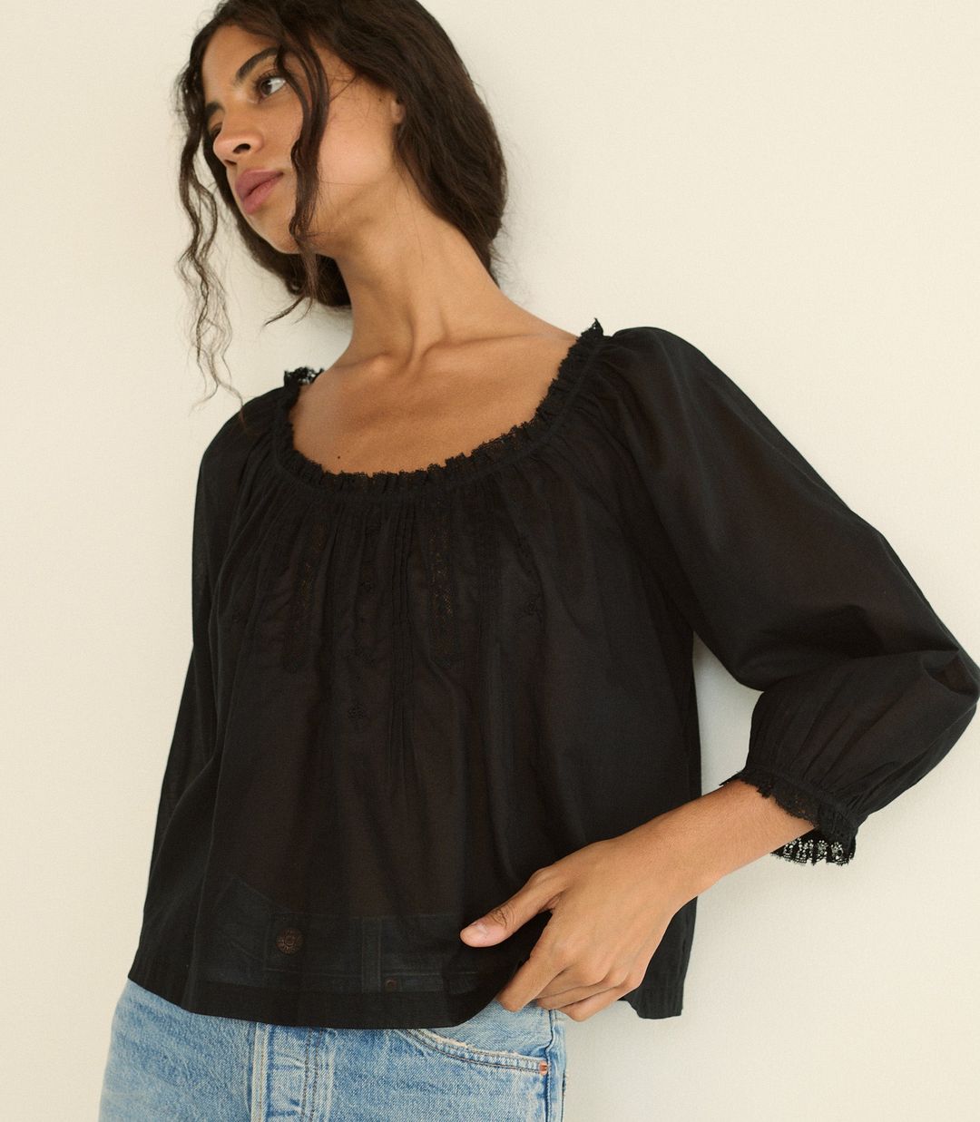 FLORINE TOP -- BLACK #4