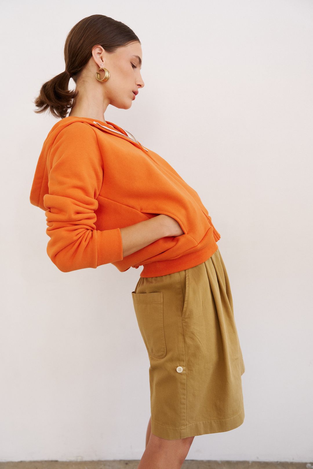 The Pleat Short in Tan #12