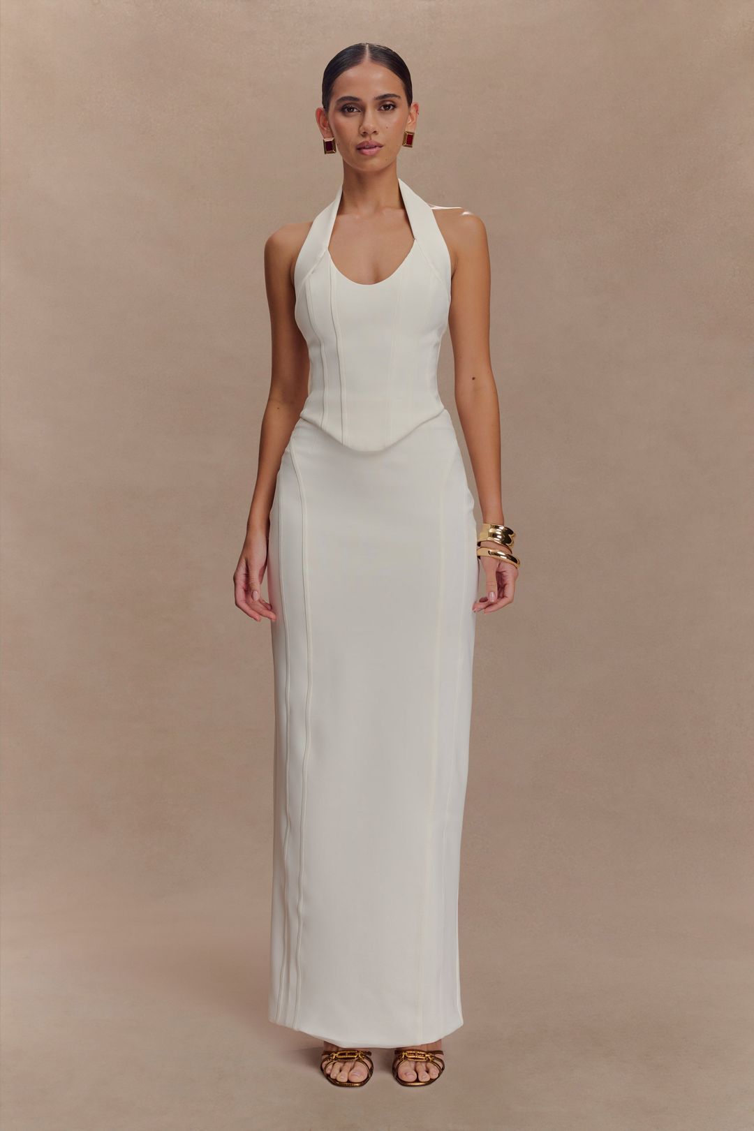 Meadow Corset Halter Top - White #6