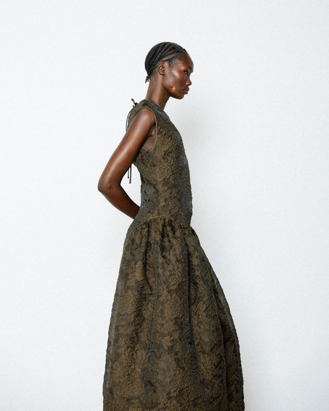 GINE | DRESS POSY MATELASSÉ BROWN #5